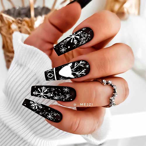 Cute Christmas Snowflake Nail Arts