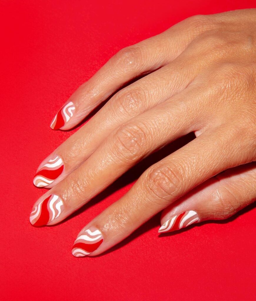 Red and White Christmas Nail Designs