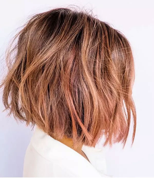 Brown and Red Bob Hairstyle