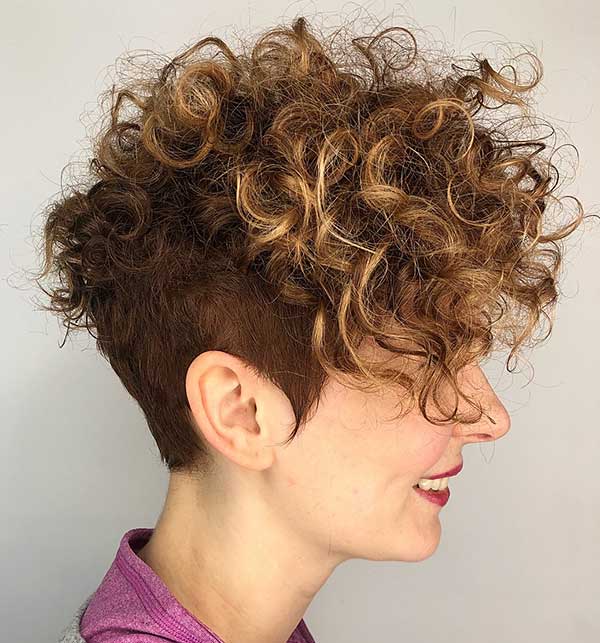 Short Sides Long Top Curly Cut