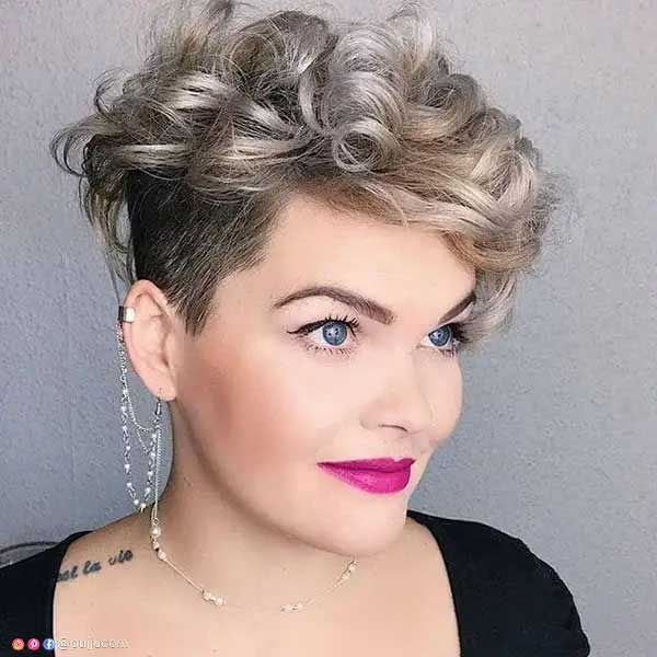 Very Curly Pixie Cut 2