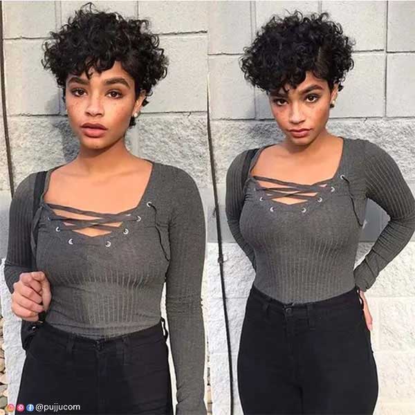 Very Short Curly Hairstyle 2023