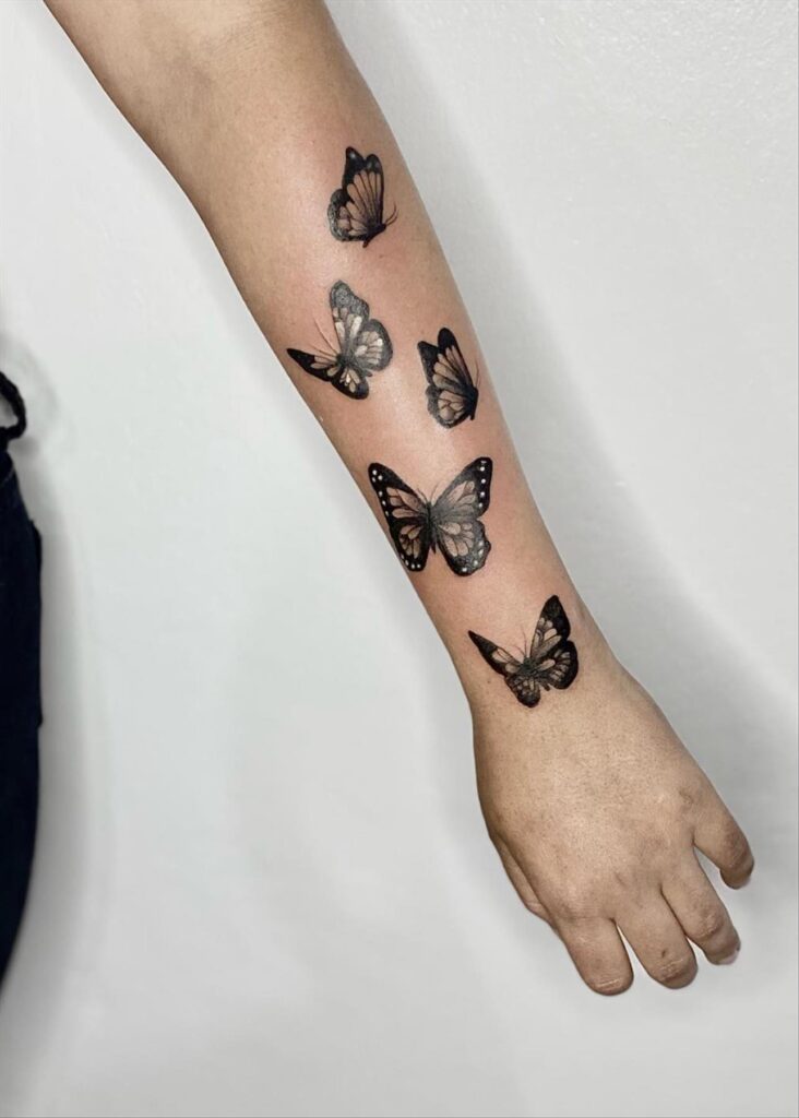 Arm butterfly tattoo ideas 2