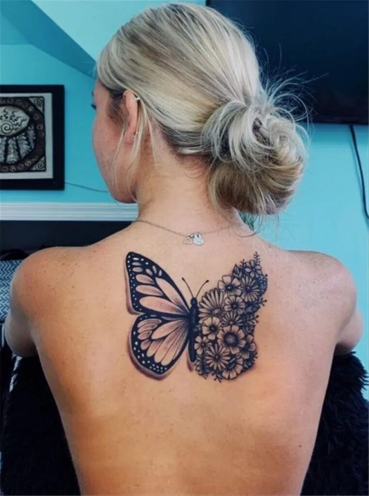 Back butterfly tattoos for women 2