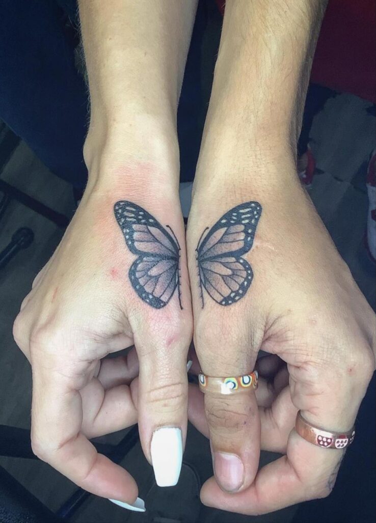 Butterfly hand tattoos for girls 2