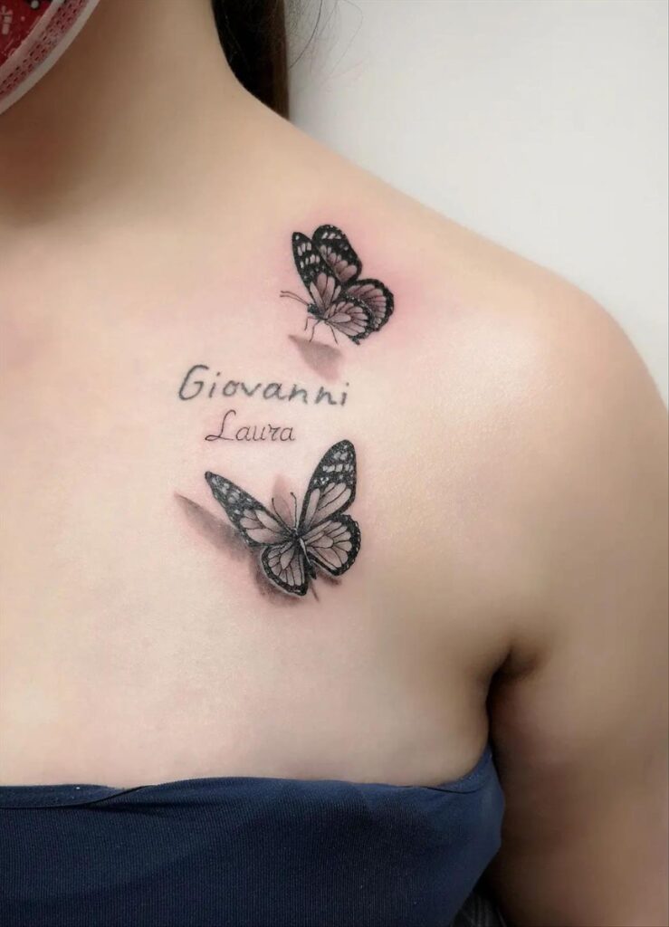 Cool butterfly shoulder tattoos 3