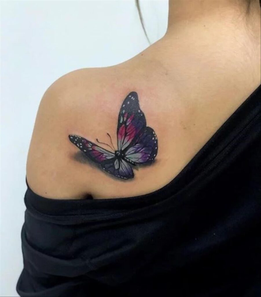 Cool butterfly shoulder tattoos 4