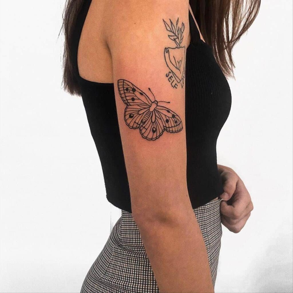 Cool butterfly shoulder tattoos 6