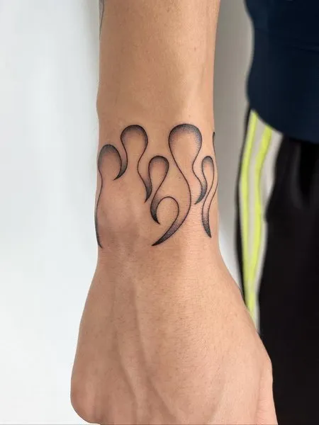 Flame Wrist Tattoo