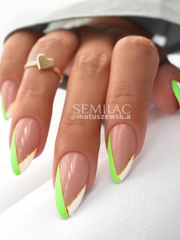 Lime tastic French Tips 3