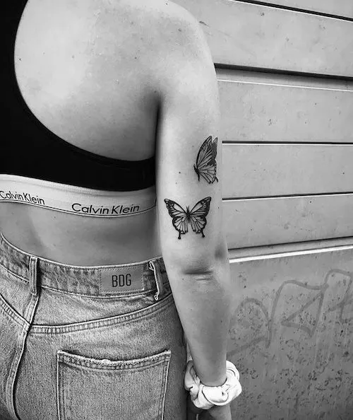 Butterflies On The Arm