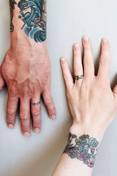 Husband and Wife Tattoo Ideas 1