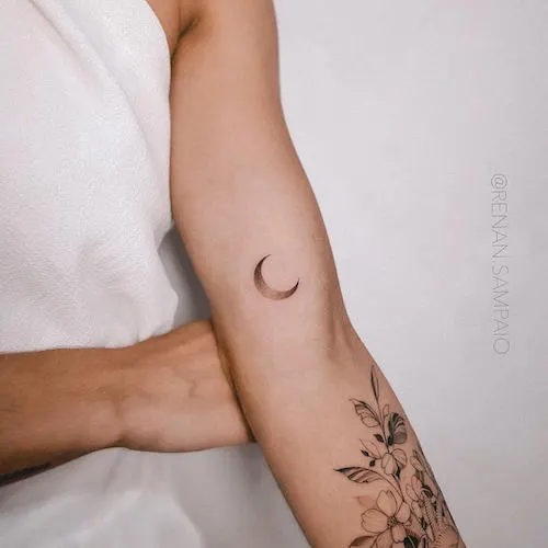 Moon And Flowers