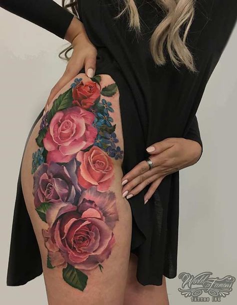 Colorful Bum Tattoo 4