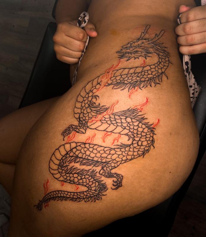 Dragon Bum Tattoo 2