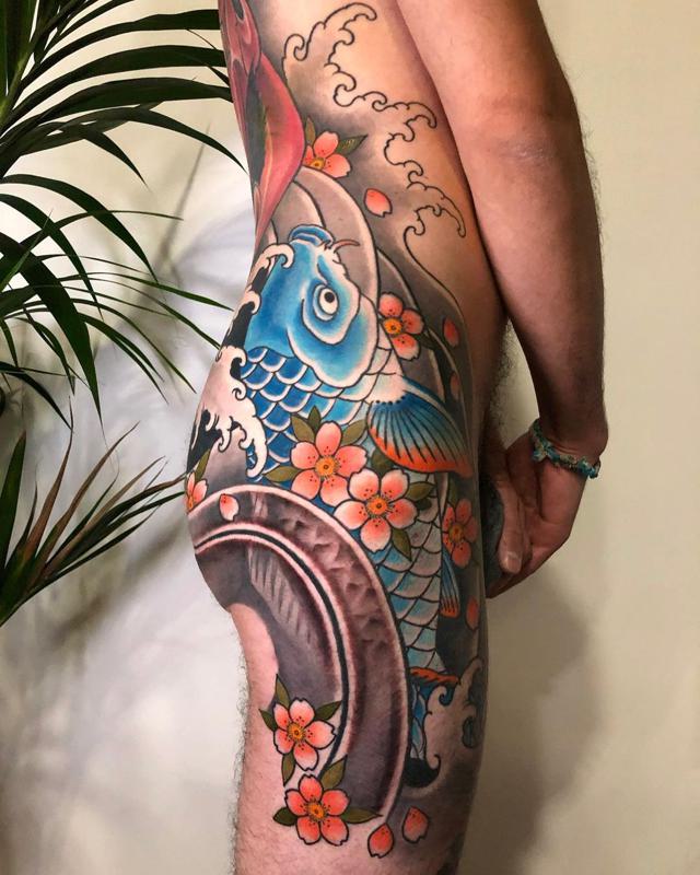 Koi Fish Bum Tattoo 1