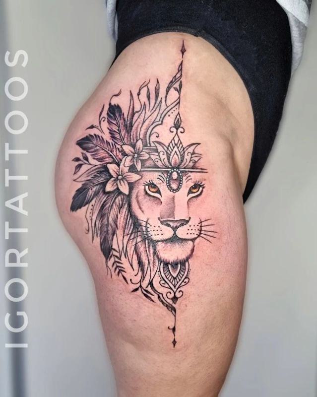 Lion Bum Tattoo 3