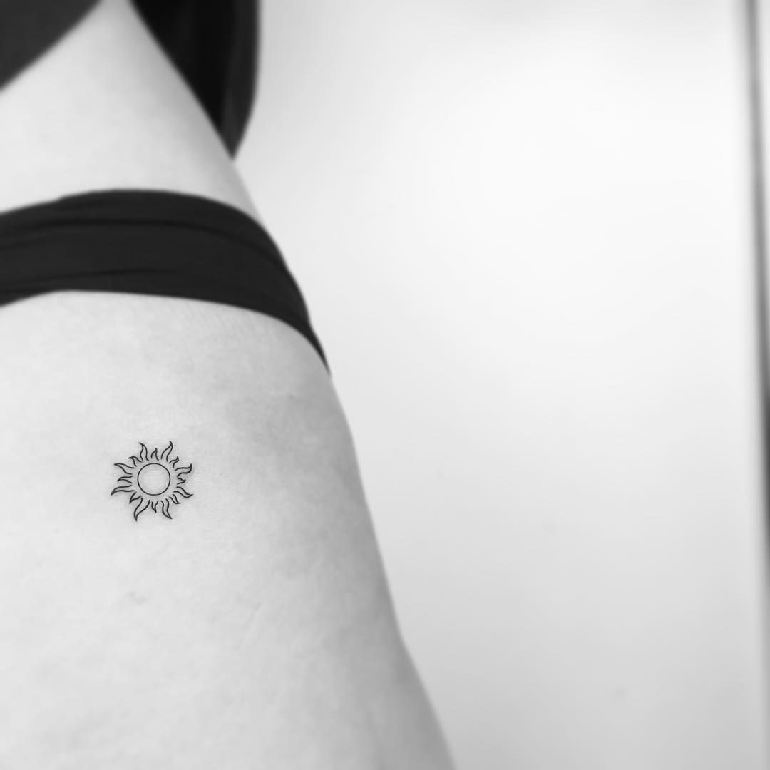 Sun and Moon Bum Tattoo