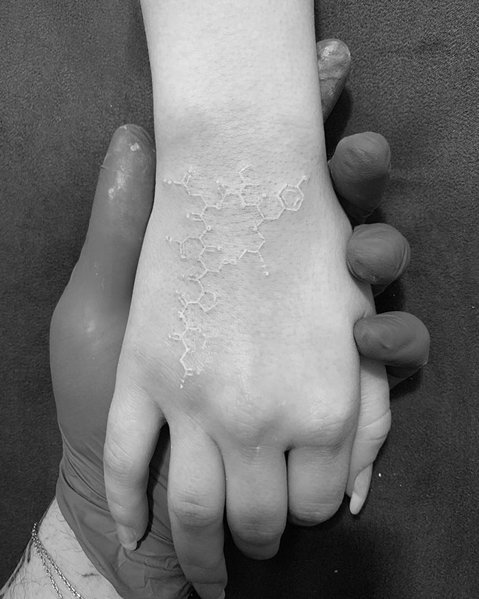 white ink tattoo ideas 21