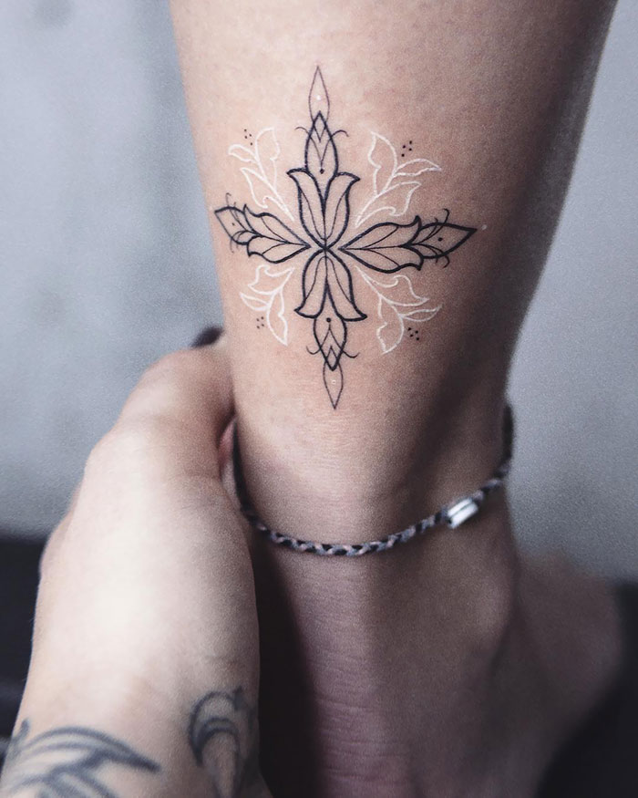 white ink tattoo ideas 30