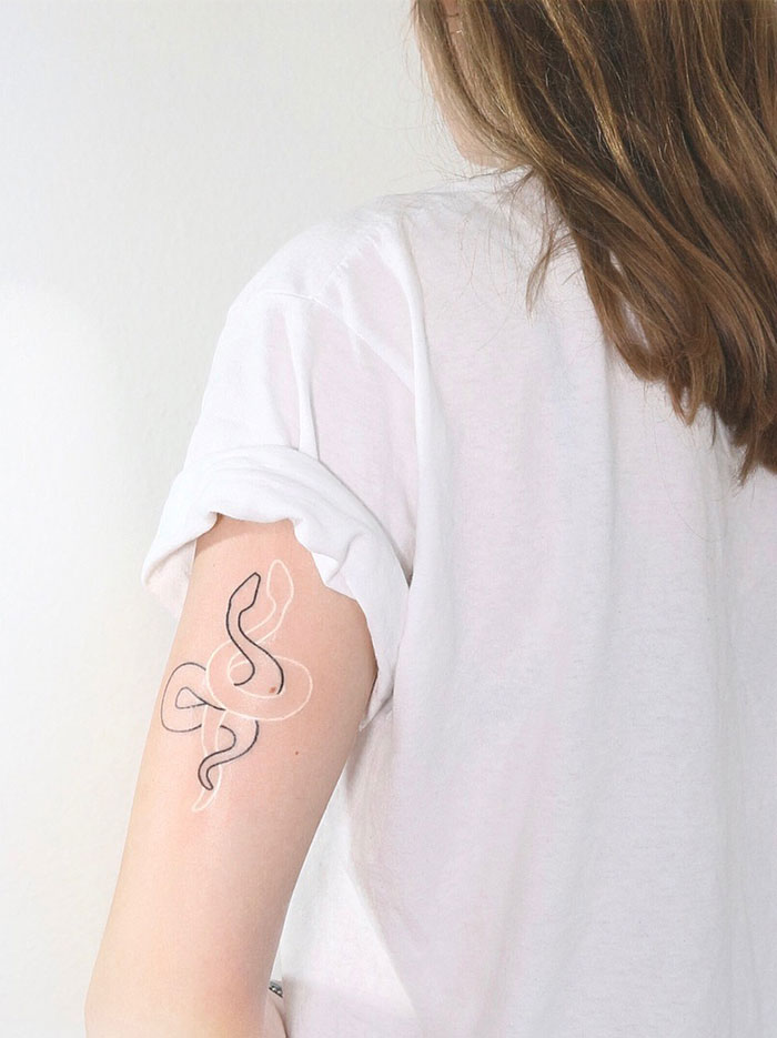 white ink tattoo ideas 9