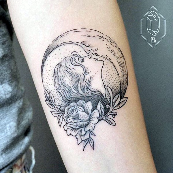 Magical Moon Tattoo Designs 14