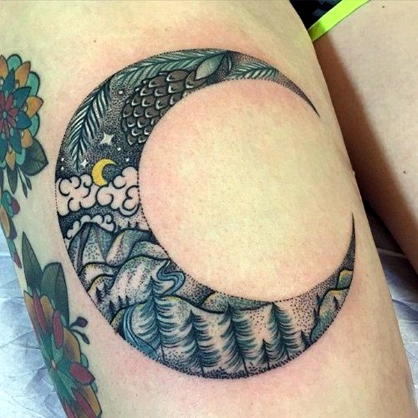 Magical Moon Tattoo Designs 5