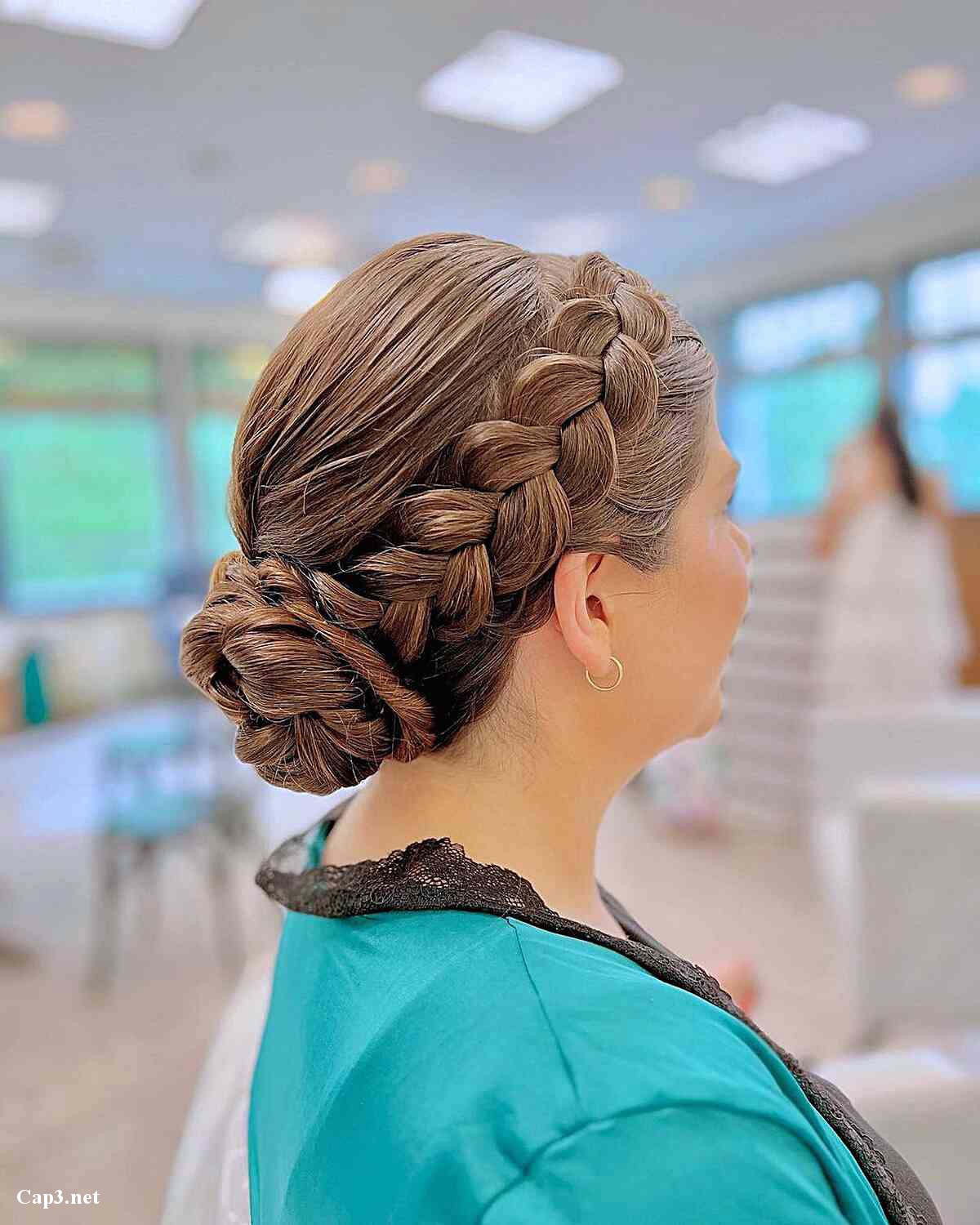 long easy milkmaid braids updo