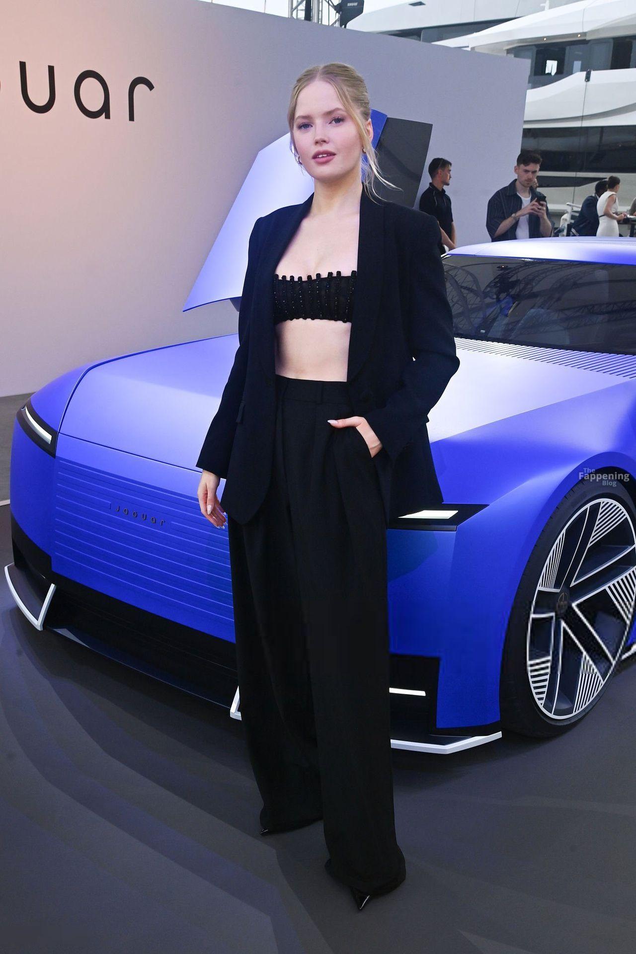 Ellie Bamber's outfit looks hot at the Jaguar Type 00 Launch 004
