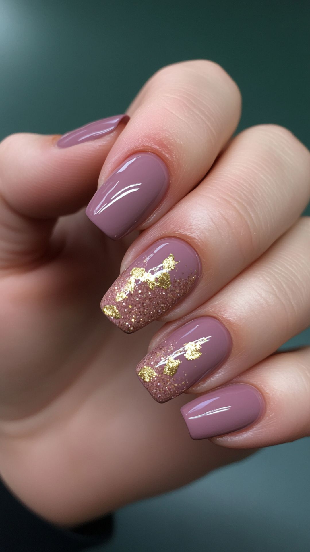 Mauve and Gold - Gorgeous Nail Ideas