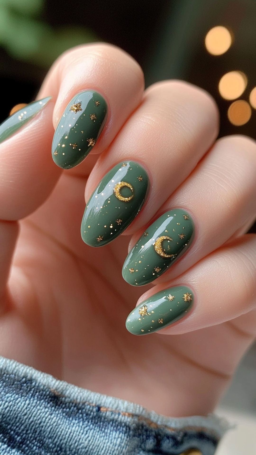 Olive Green with Gold Accents 1