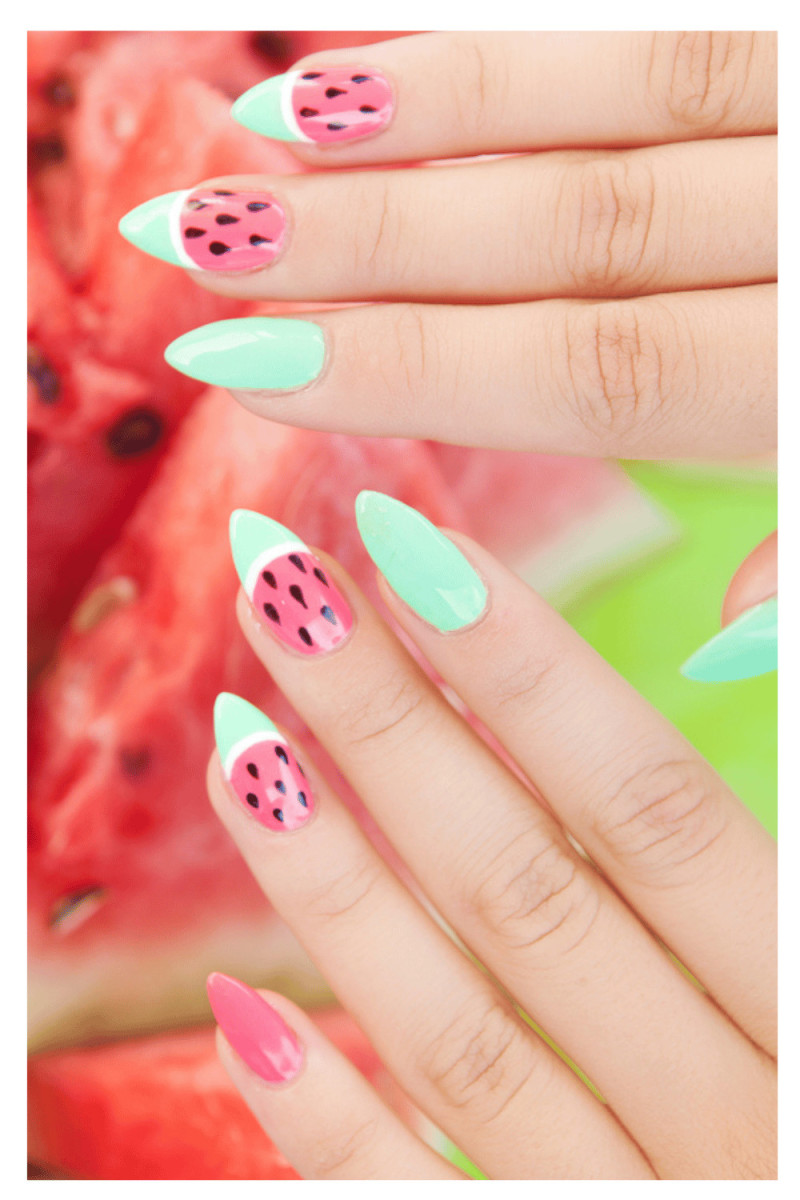 Watermelon Art on Pale Pink