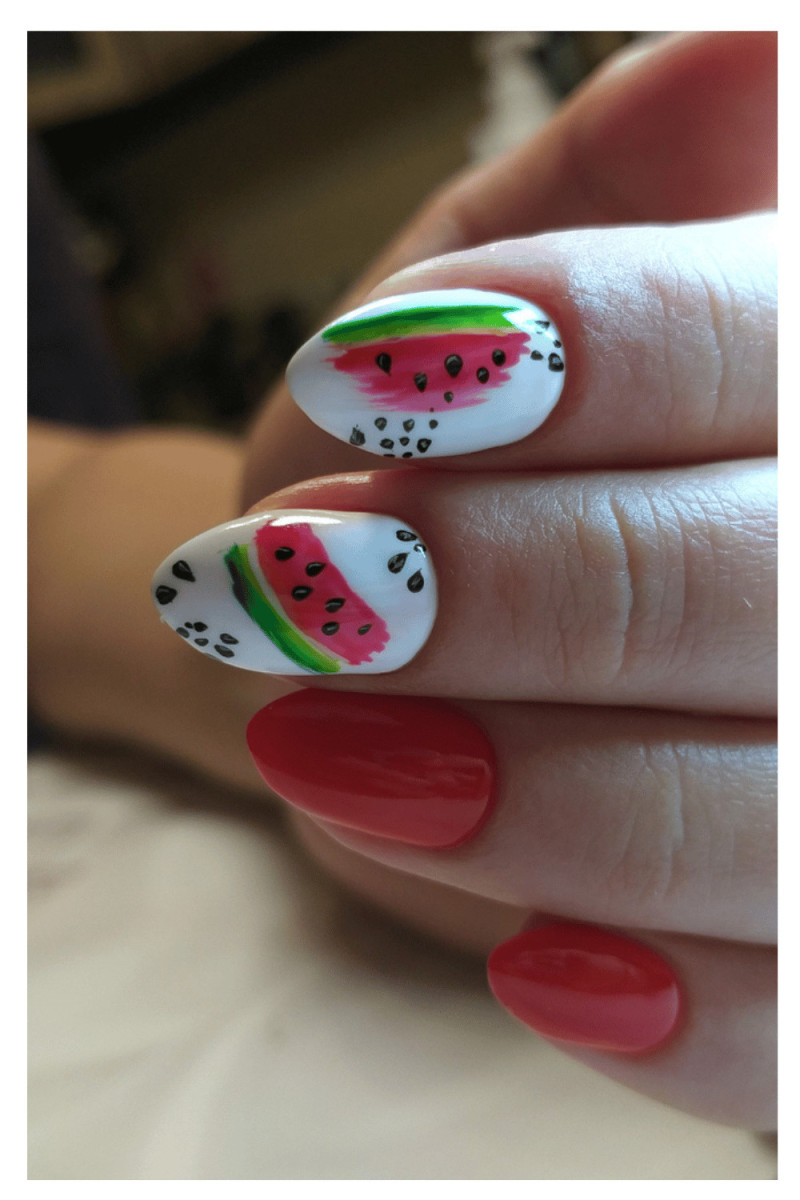 Watermelon Slices on White