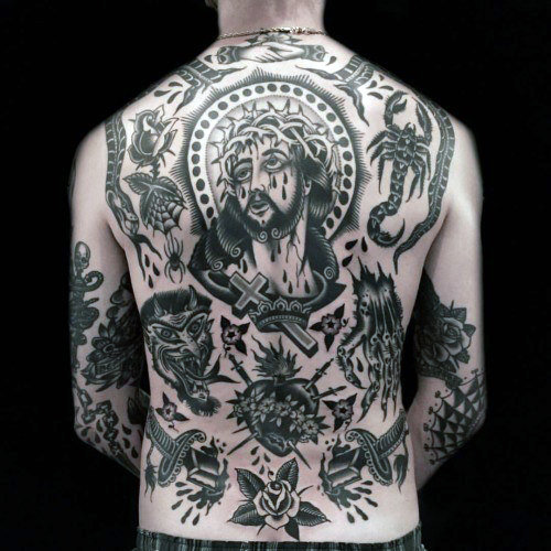 Classic back tattoo