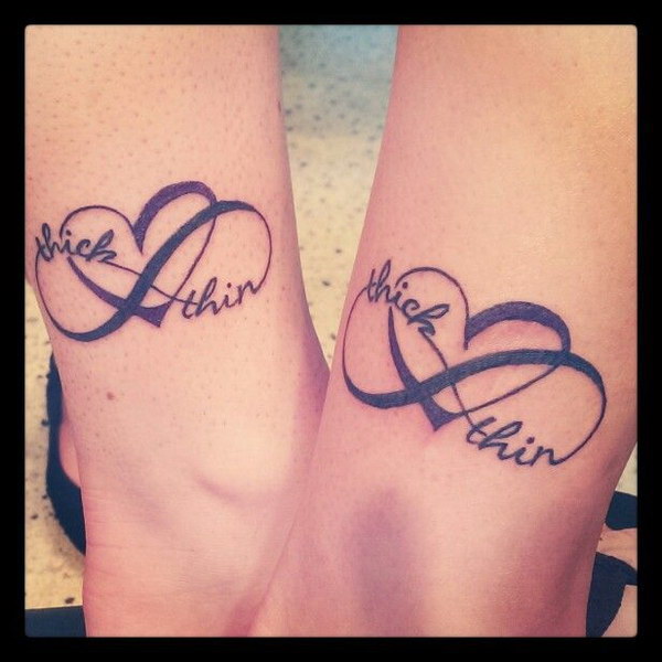 Heart with infinity sign tattoo