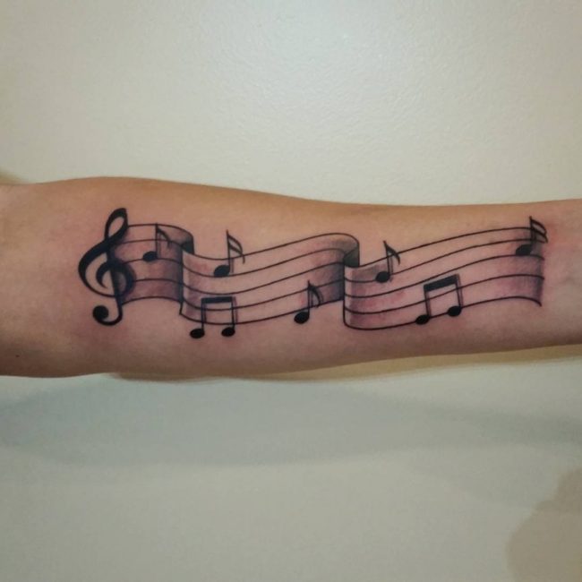 music note tattoo