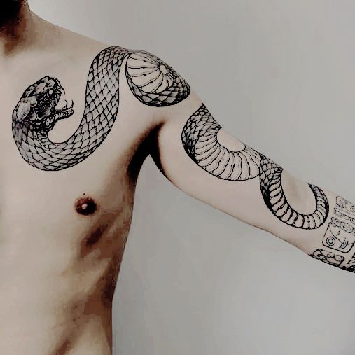 snake tattoo 45